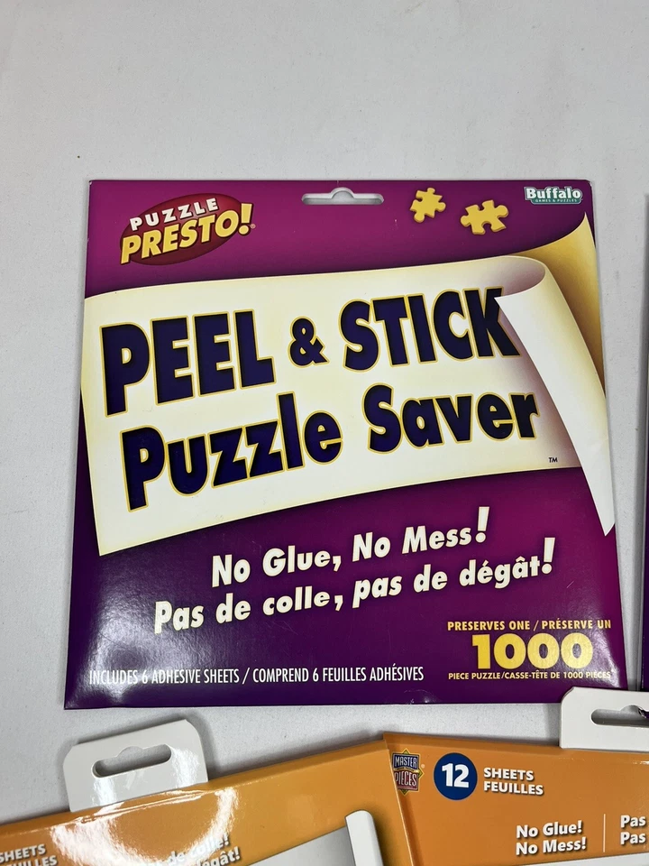 Puzzle Presto Pelar y Pegar Puzzle Ahorrador Sin Pegamento Sin Desorden Rompecabezas Lote de 5 Foto 2 de 4