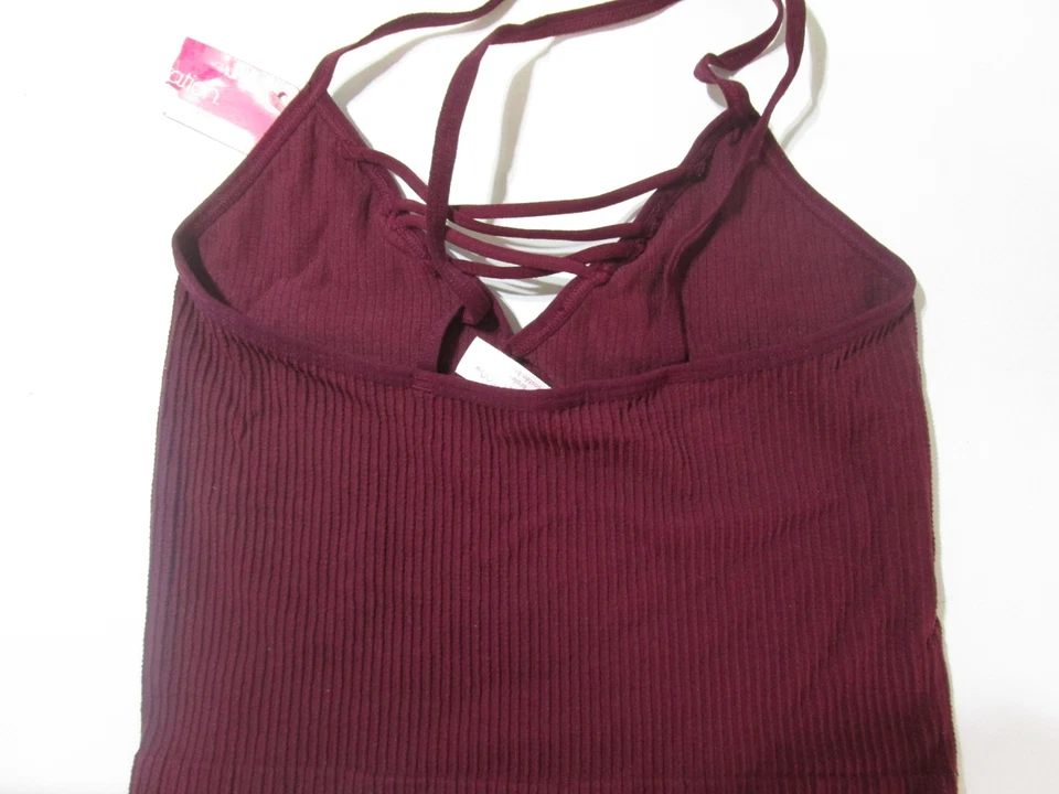 Nuevo con etiquetas Sujetador Xhilaration Talla M Borgoña Inalámbrico Sin Forro Bralette Pullover Acanalado Foto 2 de 4