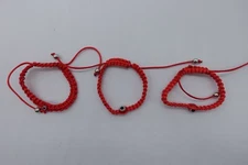 x3 Evil Eye Fish Red String Bracelet Amulet Protection Adjustable knot kabbalah