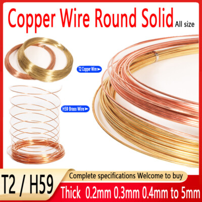 Kupferdraht rund massiv bloß 0,2 mm 0,3 mm 0,4 mm 0,5 mm 0,6 mm 0,8 mm 1 mm 2 mm bis 5 mm