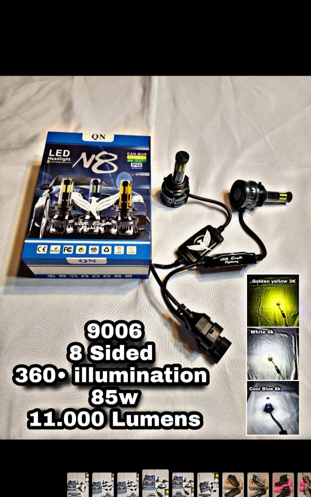 9006 8sides Chevy Silverado gmc sierra 1994 2006 LED lo beam headlights bulbs eBay