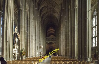 Photo 12x8 The nave, Canterbury Cathedral Canterbury/TR1457 Lit with clea c2014