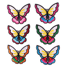Beautiful Butterfly Embroidered Iron On Patches 12 Pcs