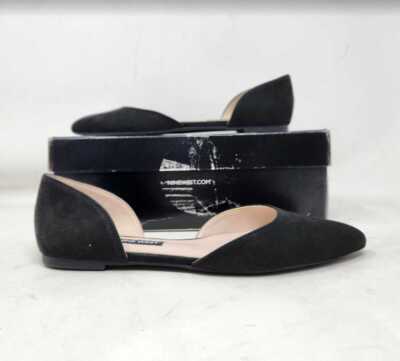 Women's 6 Nine West Starship D'Orsay ballet flats in black nubuck