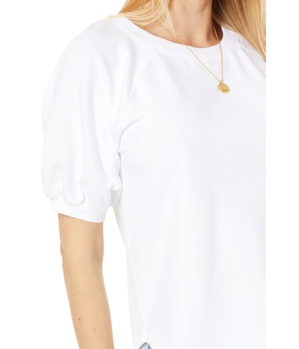Mod-o-doc Lightweight French Terry Raglan Puff Short Sleeve Tee White LG - Picture 3 of 3
