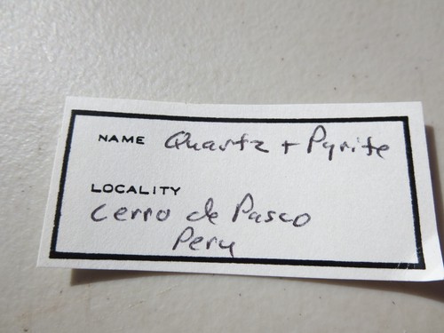 553 QUARTZ & PYRITE SPECIMEN. CERRO DE PASCO, PERU. EX OLD TIME ROCK SHOP - Picture 6 of 6