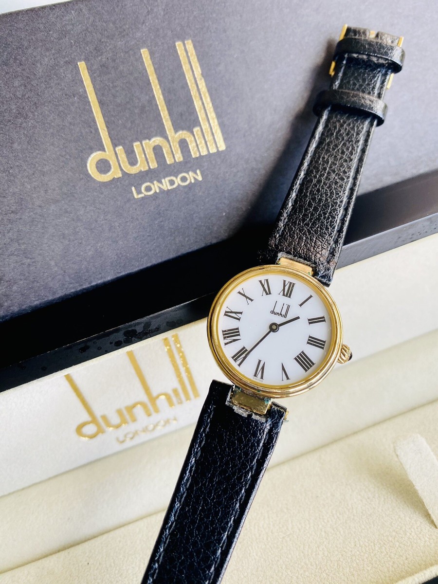 Vintage DUNHILL 925 Sterling Silver Watch Chronometer In Box Vintage DUNHILL 925 Sterling Silver Watch Chronometer In Box