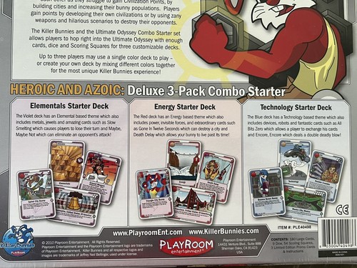Killer Bunnies and the Ultimate Odyssey with Land and Energy Starter Decks, New - Picture 5 of 12