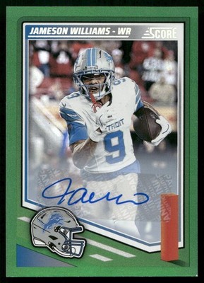 Jameson Williams Auto - 2025 Panini Score Football - Green #134