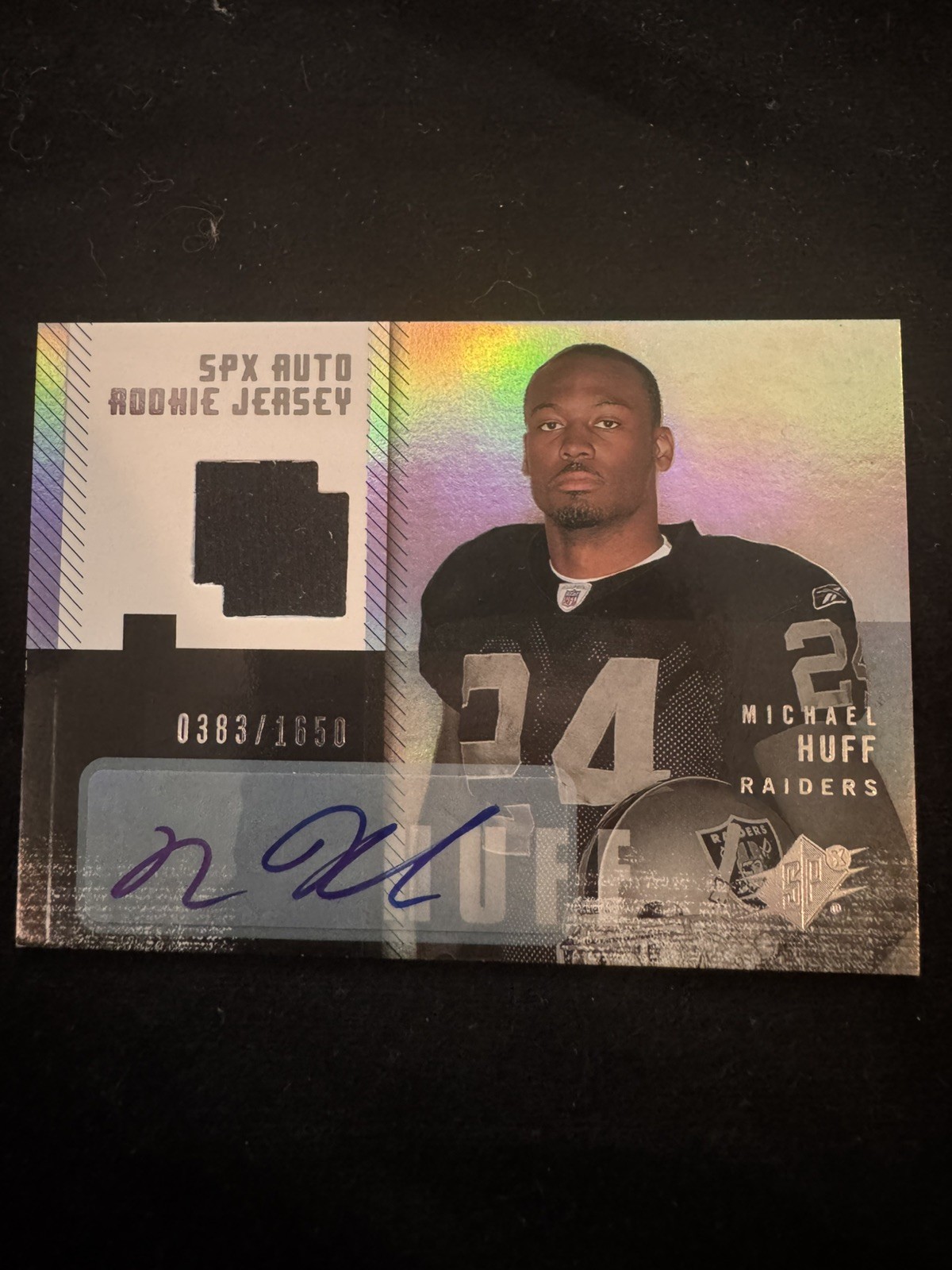 Michael Huff Spx #201 Autograph
