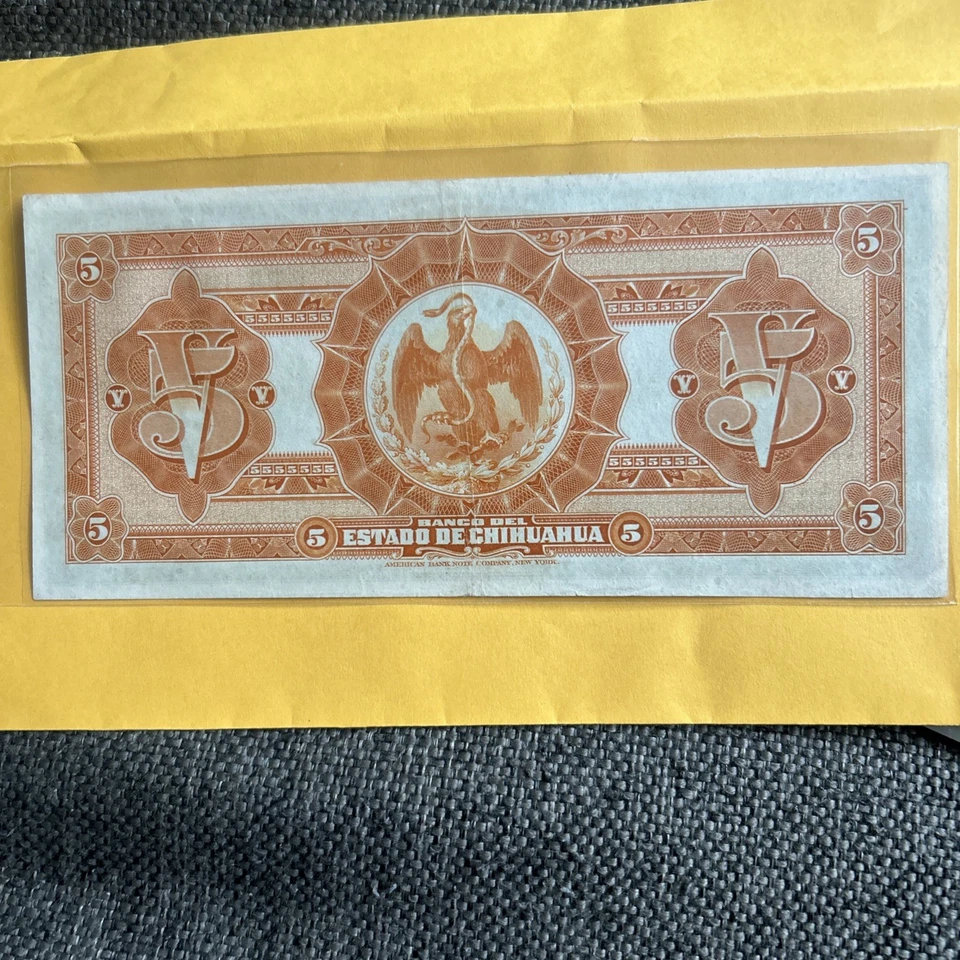 México 10 Pesos 1913 'ESTADO DE CHIHUAHUA" UNC Pick- S132a Foto 2 de 2