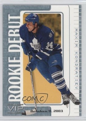 2003-04 ITG VIP Rookie Debut /62 Maxim Kondratiev #38 RC 7p4