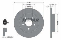 2X Textar Bremsscheibe 92133703 FüR Ford
