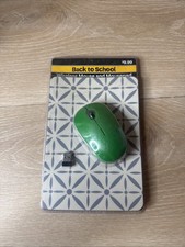 Wireless Mouse Mousepad 2.4 GHZ USB 2.0 26 Ft. Range Green