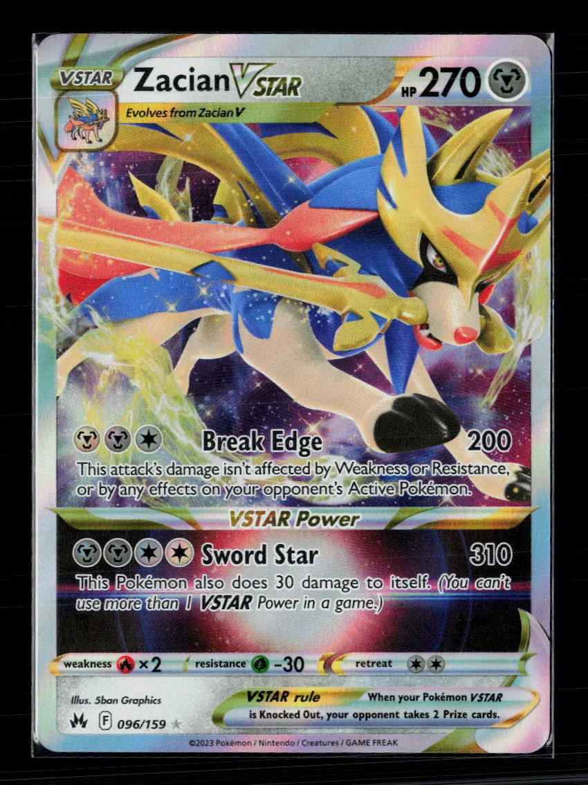 Pokemon 2023 Crown Zenith Zacian VSTAR #96/159