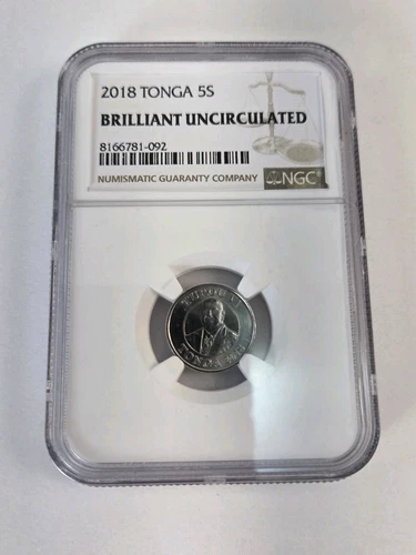 TONGA 5 SENITI 2018 OCEANIA COIN NGC BRILLIANT UNCIRCULATED