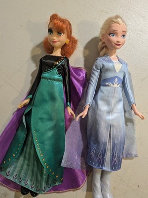 Frozen Elsa and Anna Dolls Lot Of 2 Hasbro