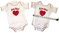 Baby Bodysuits Diaper Tee Shirts Hug Me & Kiss Me 2-Pack Newborn 3-6 Months