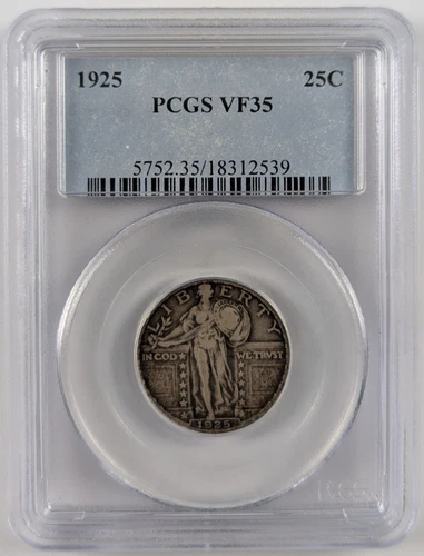 1925 Standing Liberty Silver Quarter 25c PCGS VF35 18312539