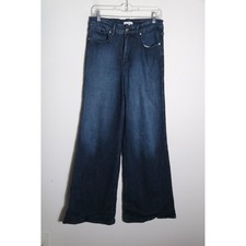 Good American Good Waist Palazzo Jean Women 8 29 Indigo Wide Leg Flare High Rise