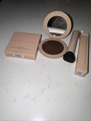 NO MAKEUP MAKEUP FOUNDATION & Brush! DEEP read! Pallet Item.$80 MSRP