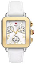 Image of Michele Deco Sport Chronograph White Silicone Women's Watch MWW06K000069