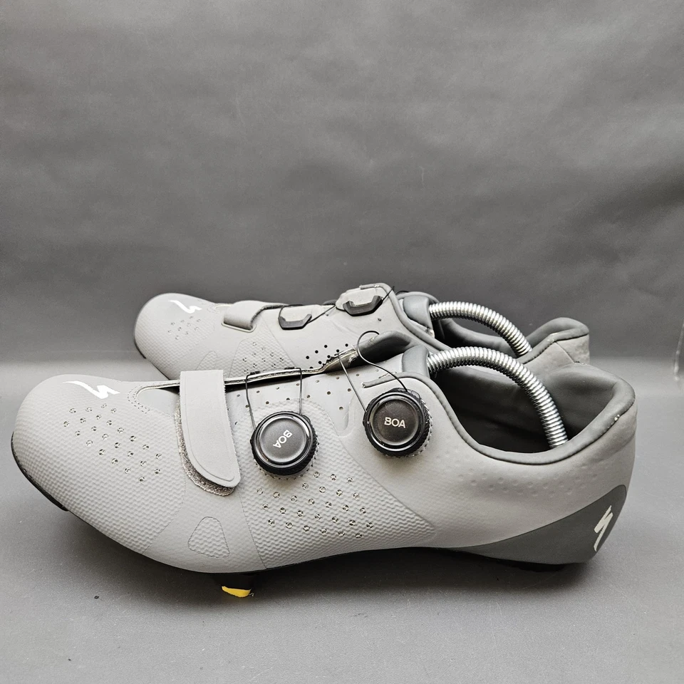 Specialized Torch 3.0 Zapatos de Ciclismo de Carretera para Hombres 10.5 BOA Gris Tenis 3 Pernos Foto 4 de 4