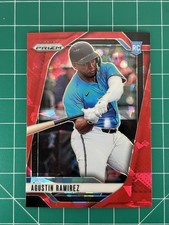 2025 Panini Prizm - Agustin Ramirez, Agustin Ramirez #34 Red Ice Prizm (RC)
