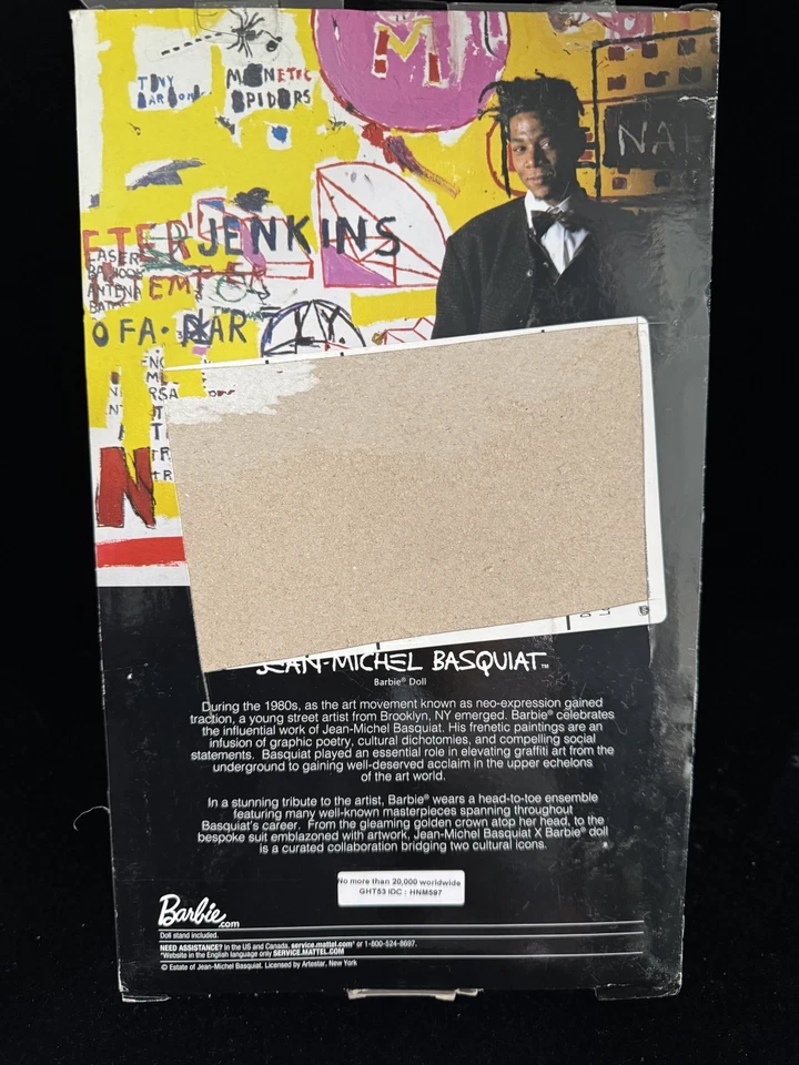 Barbie Signature X Jean Michel Basquiat  Doll GHT53  DAMAGED BOX - Image 3 of 3