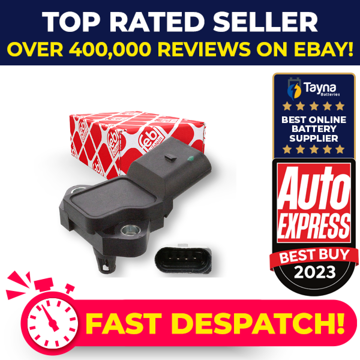 MAP Sensor 106023 Febi Manifold Pressure 03G906051D 038906051B 3G906051D Quality
