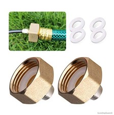 Brass Faucet Adapter 3/4 to 1/4 Inch Garden Hose to Tubing Drip Irrigation 2