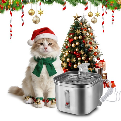#ad #ad 74oz 2.2L Cat Water Fountain Stainless Steel Automatic Pet Dog Water Fountain $18.99