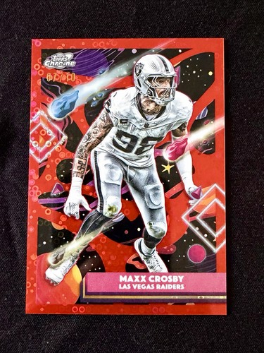 2025 Topps Cosmic Chrome Maxx Crosby Raiders Lunar Eclipse Refractor /10 SSP