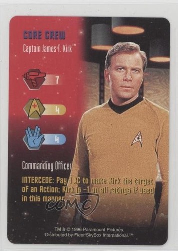 1996 Star Trek - The Card Game Core Crew Captain Kirk Captain James T Kirk 1i3 - 第 1/3 張圖片