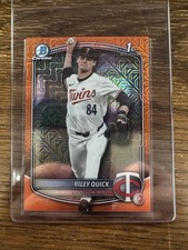 2025 Bowman Draft Riley Quick 1st Bowman Chrome Orange Mojo Refractor /25
