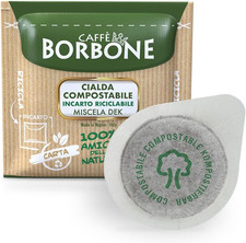 Caffè Borbone Compostable Pod, Dek Decaffeinated Coffee Blend - 100 Pads 0.29 per lighter