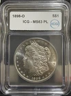 MS63 PL 1898-O Silver Morgan Dollar ICG MS63 PL PROOF LIKE