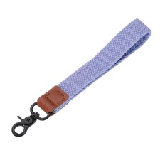 Wrist Lanyard Keychain, Braided Wristlet Strap with Black Clasp, Light Purple