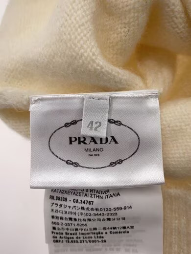 PRADA/Knit sweater (thick)/Size 42/Mohair/IVO/P24A0G S172b 1HG2/Cashmere blend thumbnail 4