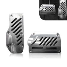 Car Pedal Covers Kit, Aluminum Alloy Brake Gas Pedal Covers, Anti 2 PCS Black