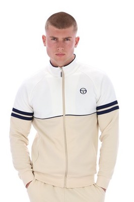 SERGIO TACCHINI Orion Track Jacke Bomber Gardenia Sandshell Maritime Blue
