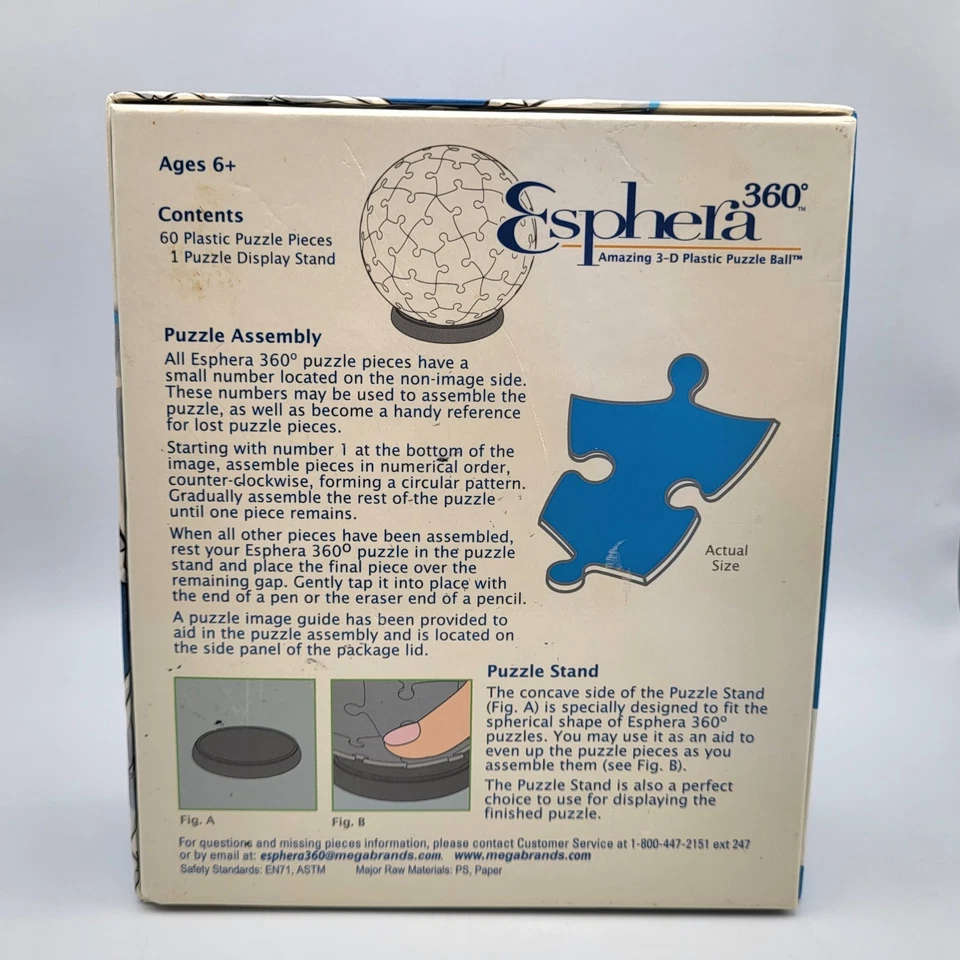 Disney Club Penguin Esphera 3D Puzzle Ball 60pc 2009 Jigsaw Collectible Complete - Image 2 of 4