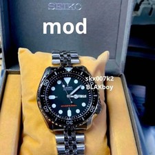 Orologio SEIKO SKX007K2 nero ragazzo AR cupola zaffiro bracciale originale gi...