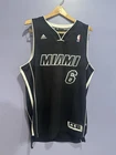 RARE LeBron James Miami HEAT 2011-2012 *back in black* Jersey Adidas Adult L