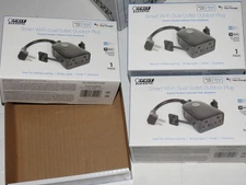 Lot of 3 Feit Electric PLUG/WIFI/WP Outdoor Smart Plugs, 120 V, Black (3-BOXES)