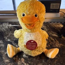 HALLMARK TOTALLY TICKLISH DUCK EASTER ANIMATED PLUSH Laughs Sings Flaps Wing NEW