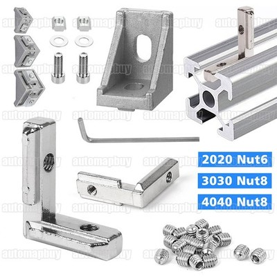 40x Eckwinkel 30x30 Winkel Nut 8 Aluprofil Winkel verbinder Befestigungsmaterial