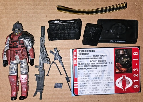 GI Joe POC Pursuit of Cobra Iron Grenadier Complete 2010 Elite Trooper