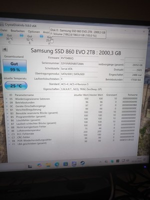 Samsung 860 EVO 2TB - 2.5'' / SATA3 6Gb/s V NAND 99%