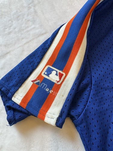 Vintage New York Mets Jersey Mens L Blue Baseball Made in USA 80s 70s⭐️ - Picture 6 of 8